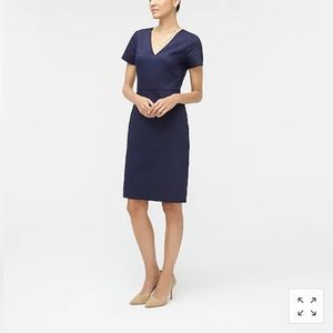 J.Crew Navy Cap-sleeve V-neck Work Dress NWT 6